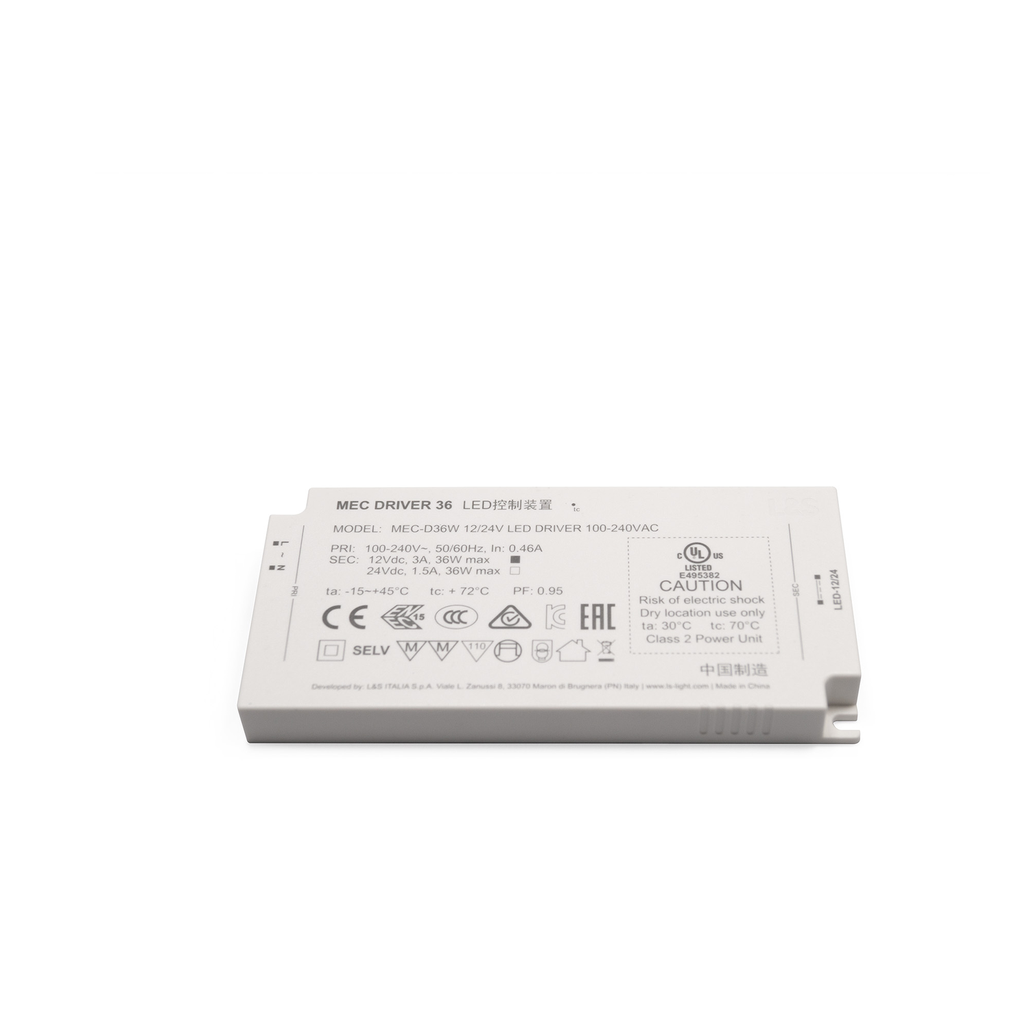 Mec Driver Led transfo 36w 12/24V sans câble 